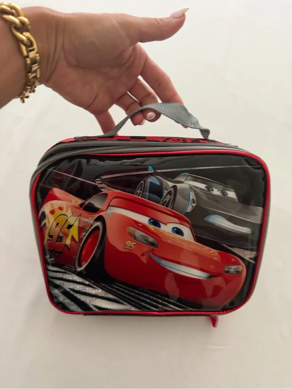(NWT) Disney Pixar Cars 3 Lightning McQueen School Backpack & Lunch Bag Set